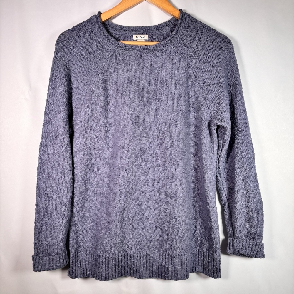 LL Bean Roll Neck Sweater Womens Medium Heritage Fisherman Outdoor Quiet Luxury